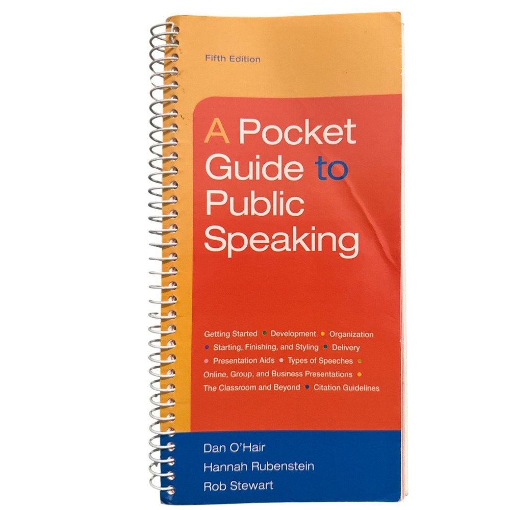 A Pocket Guide to Public Speaking Fifth Edition Spiralbound Textbook  Dan O'Hair